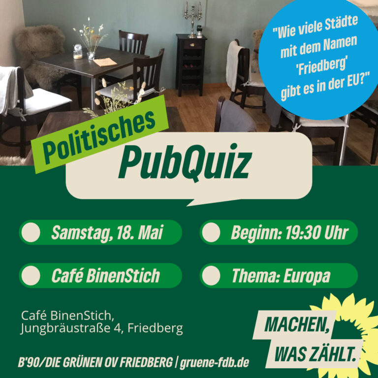 Einladung: Politisches Pubquiz