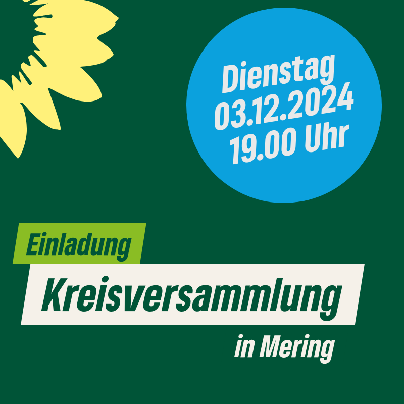 Enladung zur KV Mitgliederversammlung am 03.12.2024 in Mering