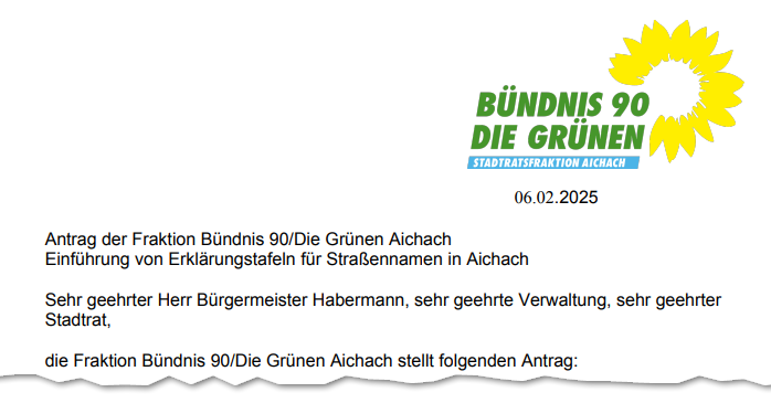 Antrag: Erklärtafeln für Straßennamen