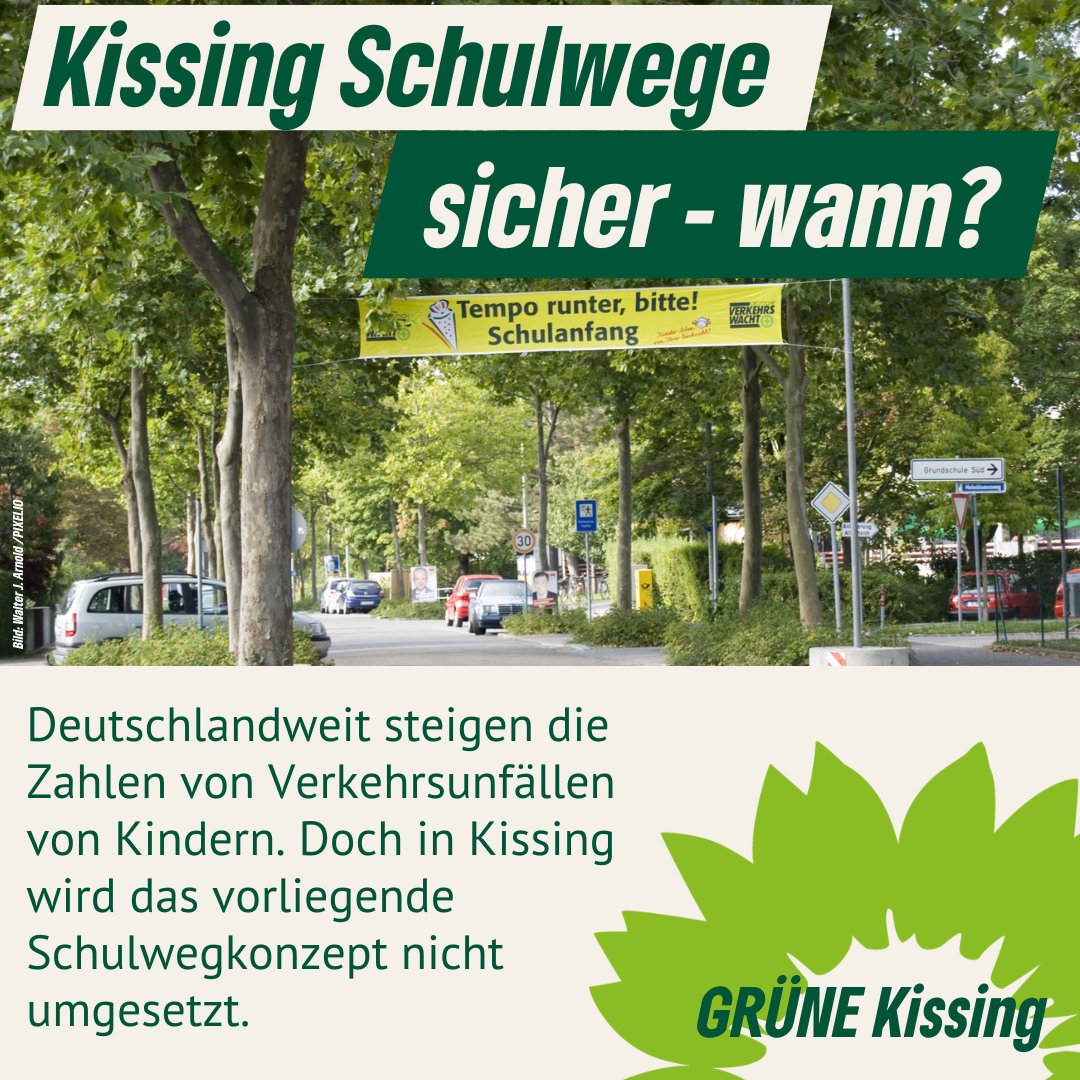 Schulwegkonzept in Kissing nach drei Jahren noch immer nicht umgesetzt
