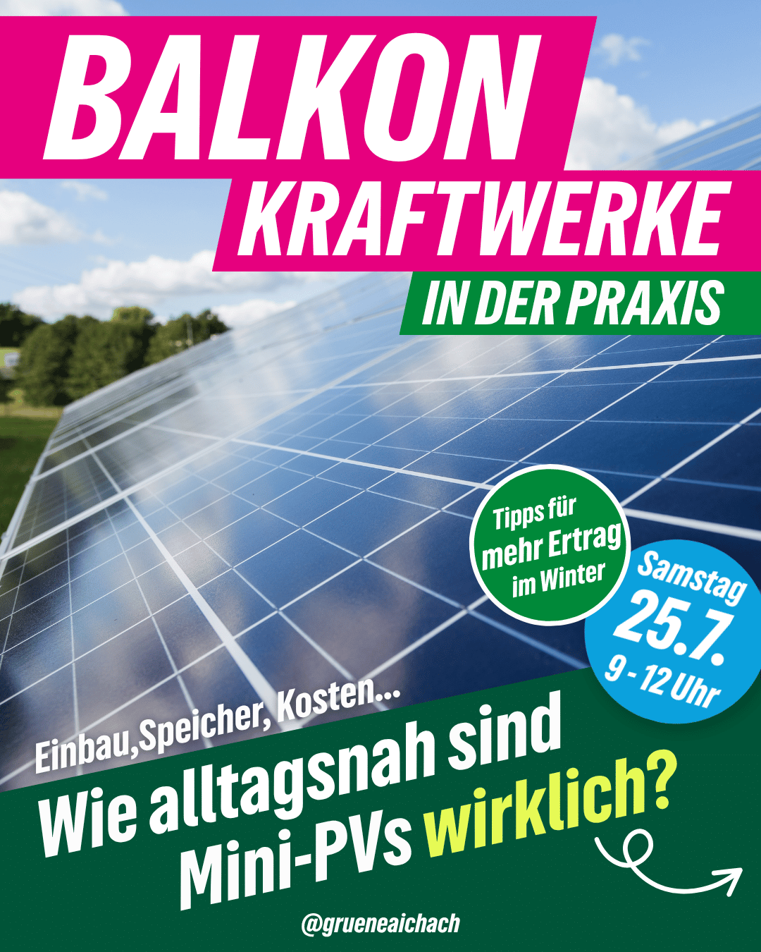 Balkonkraftwerk Infostand Grüne Aichach 1