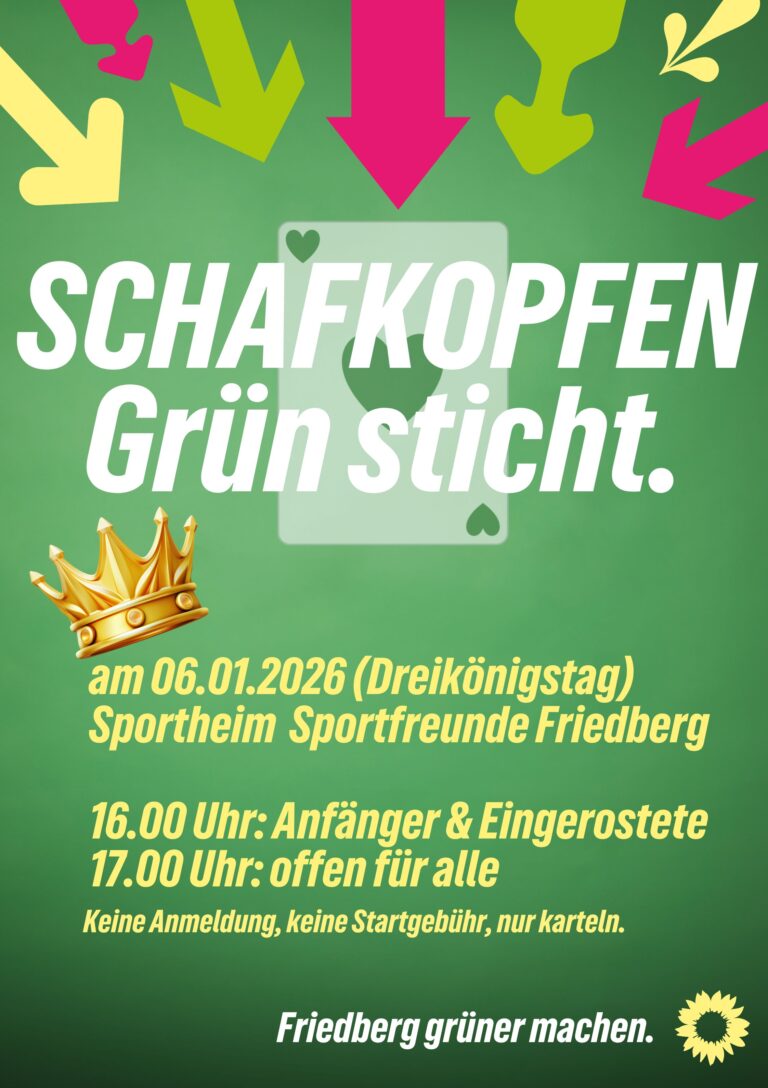 Grün sticht! Gemeinsam Schafkopfen.