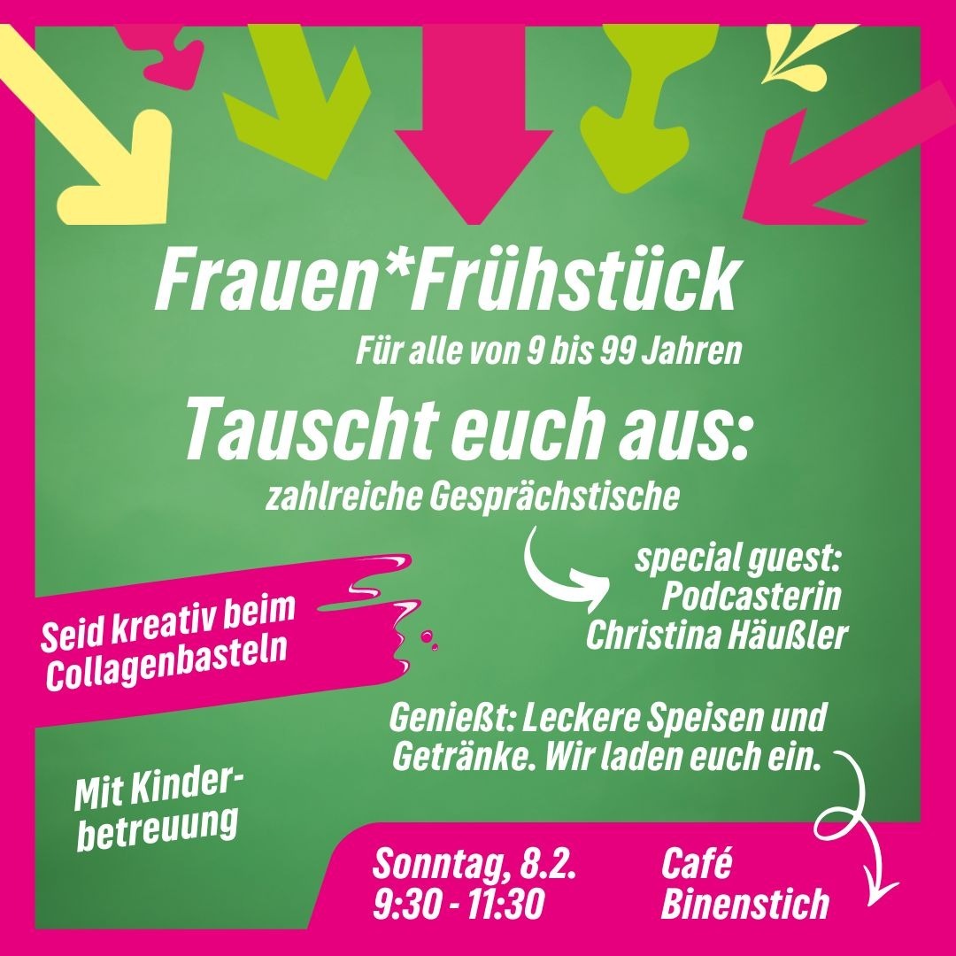 Frauenfrühstück – weil wir mehr wollen als Blumen am 8.2., Café Binenstich
