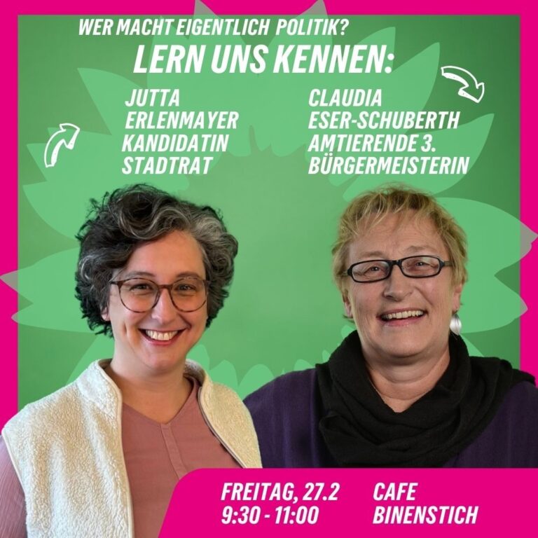 Lern uns kennen mit Jutta Erlenmayer und Claudia Eser-Schuberth  am 27.2., Café Binenstich