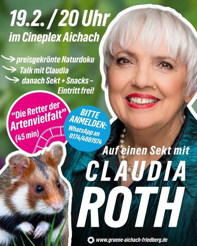 Kino + Sekt mit Claudia Roth