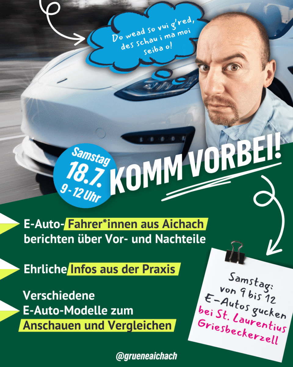 E-Auto Infostand Griesbeckerzell Grüne Aichach 2